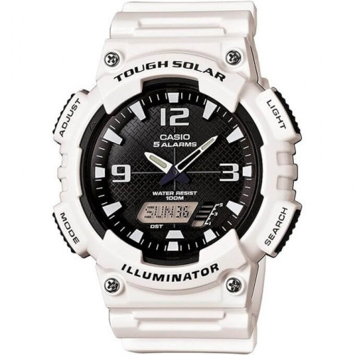 Casio – Alimentation Solaire – Conception sportive – Étanche 100 mètres – Blanche – AQ-S810WC-7AV Casio – Alimentation Solaire – Conception sportive – Étanche 100 mètres – Blanche – AQ-S810WC-7AV