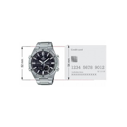 Casio – Montre homme multifonctions – Double montres – Bracelet en acier inox – ERA-110D-1AV Casio – Montre homme multifonctions – Double montres – Bracelet en acier inox – ERA-110D-1AV