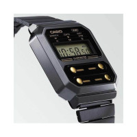 Casio – Montre classique – Digitale noire – Bracelet en acier – A100WEGG-1A2DF