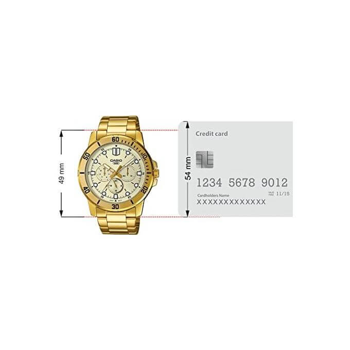 Casio – Affichage de la journée et de la date – Bicolore – Bracelet métallique – MTP-1381G-1AV