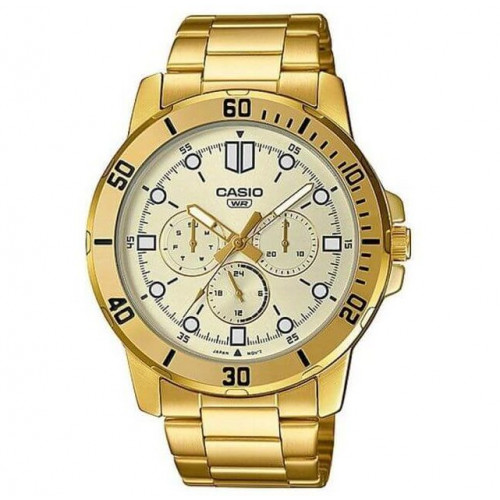 Casio – Affichage de la journée et de la date – Bicolore – Bracelet métallique – MTP-1381G-1AV Casio – Affichage de la journée et de la date – Bicolore – Bracelet métallique – MTP-1381G-1AV