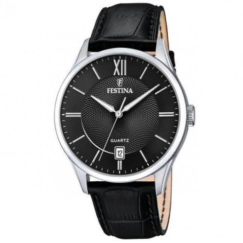 Festina – Style et précision – Noir Cadran noir – avec dateur – Bracelet cuir noir – F20426/3 Festina – Style et précision – Noir Cadran noir – avec dateur – Bracelet cuir noir – F20426/3
