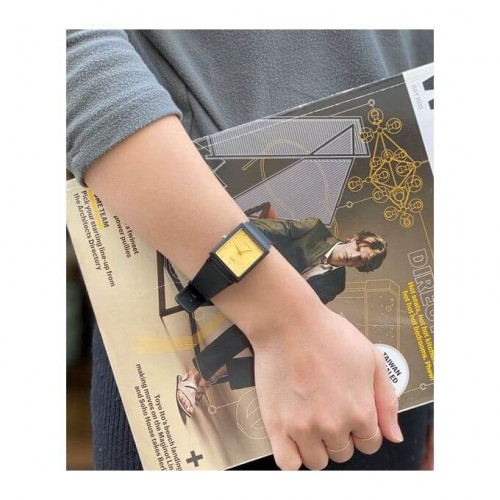 Casio – Rectangulaire unisexe – Cadran jaune – Bracelet en résine noir – MQ38-9A Casio – Rectangulaire unisexe – Cadran jaune – Bracelet en résine noir – MQ38-9A