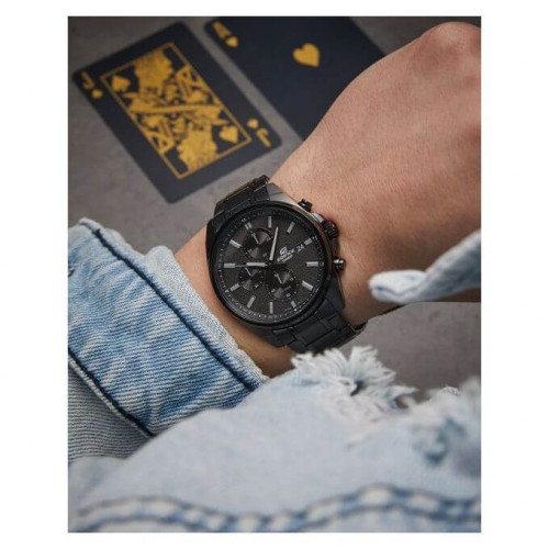 Casio – Cadran large au design simple – Noir en acier inoxydable – Chronographe – EFV610DC-1AV Casio – Cadran large au design simple – Noir en acier inoxydable – Chronographe – EFV610DC-1AV