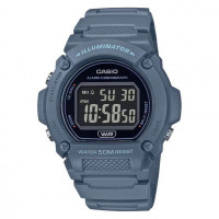 Casio – Montres numériques polyvalentes en couleur bleu – Bracelet en silicone – W-219HC-2BV