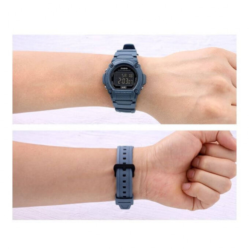Casio – Montres numériques polyvalentes en couleur bleu – Bracelet en silicone – W-219HC-2BV Casio – Montres numériques polyvalentes en couleur bleu – Bracelet en silicone – W-219HC-2BV