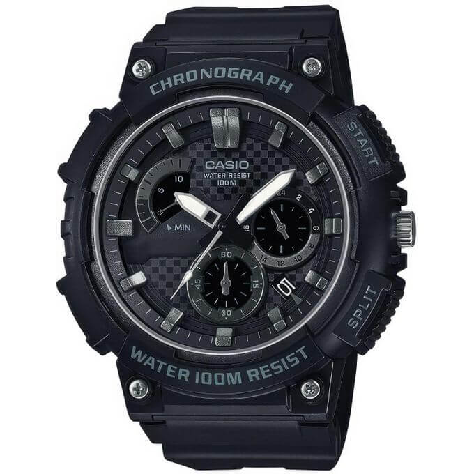 Casio – Chronographe avec dateur pour hommes – Étanche 10BAR – MCW-200H-1A2VDF