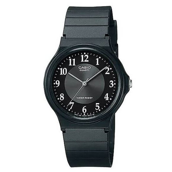 Casio – Montre noire classique décontractée – Cadran blanc – MQ-24-7B3L