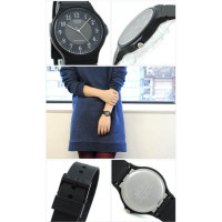 Casio – Montre noire classique décontractée – Cadran blanc – MQ-24-7B3L