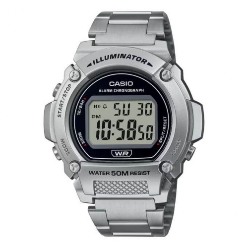 Casio – Satisfaire votre côté pratique – Autonomie pile 7 ans – Bracelet en acier – W-219HD-1AV Casio – Satisfaire votre côté pratique – Autonomie pile 7 ans – Bracelet en acier – W-219HD-1AV