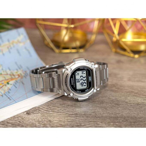 Casio – Satisfaire votre côté pratique – Autonomie pile 7 ans – Bracelet en acier – W-219HD-1AV Casio – Satisfaire votre côté pratique – Autonomie pile 7 ans – Bracelet en acier – W-219HD-1AV