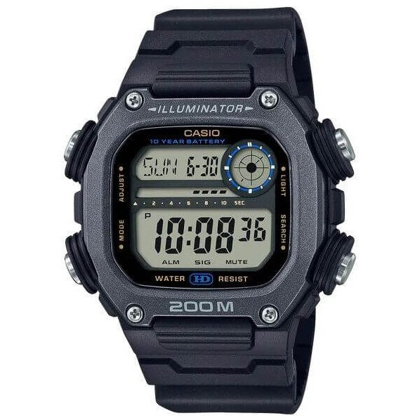Casio – Étanche 20 BAR – 5 alarmes – Autonomie de 10 ans – DW-291HX-1AV