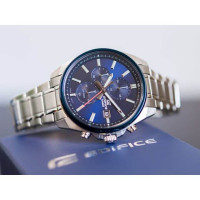 Casio – Chronographe EDIFICE standard de taille moyenne – Cadran bleu – EFV-610DB-2AV