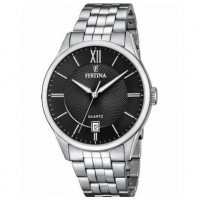 Festina – Classique – Cadran noir avec dateur – Bracelet en acier inoxydable – F20425/3