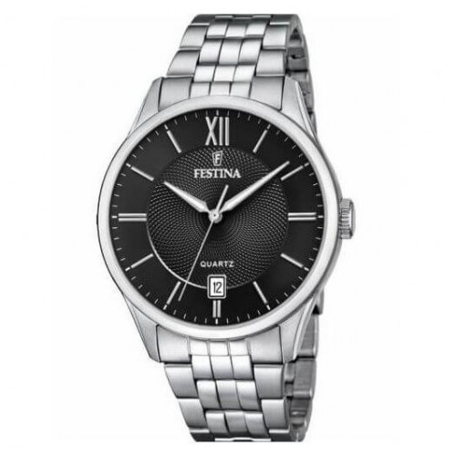 Festina – Classique – Cadran noir avec dateur – Bracelet en acier inoxydable – F20425/3 Festina – Classique – Cadran noir avec dateur – Bracelet en acier inoxydable – F20425/3