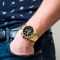 Festina – Chrono Sport – Cadran noir – Tout en acier inoxydable doré – F20541/4