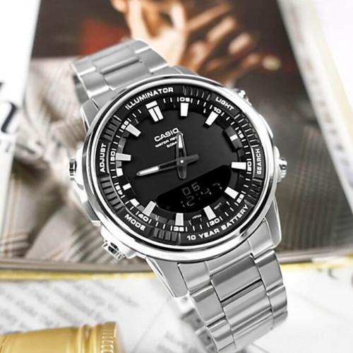 Casio – Sportives et sophistiquées – En acier inox – Autonomie pile 10 ans – AW-880D-1AV Casio – Sportives et sophistiquées – En acier inox – Autonomie pile 10 ans – AW-880D-1AV
