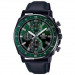 Casio – Design inspiré des lumières laser vertes – Boîtier medium noir – Bracelet cuir noir – EFV-600CL-3AV Casio – Design inspiré des lumières laser vertes – Boîtier medium noir – Bracelet cuir noir – EFV-600CL-3AV