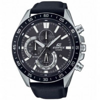 Casio – Chronographe – Bracelet cuir noir – Diamètre boîtier : 50,5 mm – EFV-620L-1AV