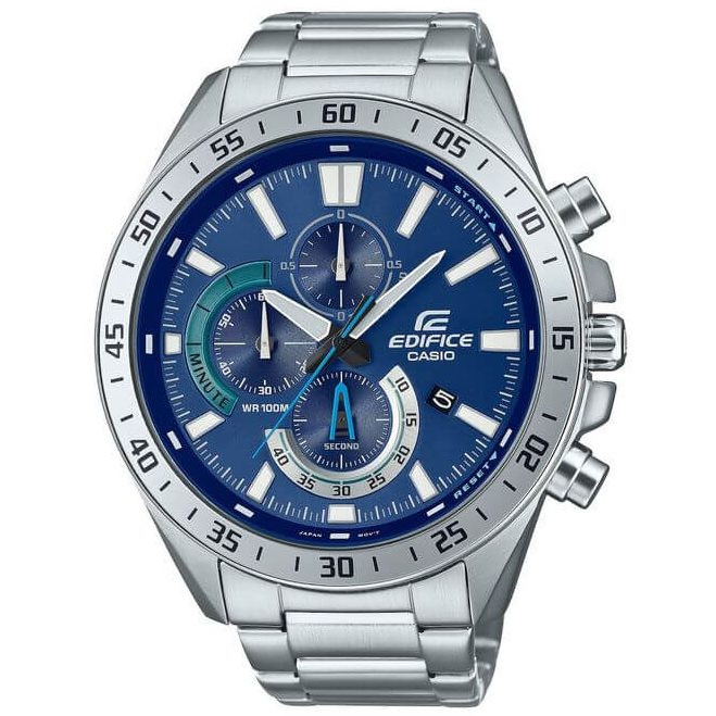 Casio – Collection Edifice – Cadran bleu – Diamètre boîtier 50,5 mm – Chronographe – EFV-620D-2AV