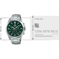 Casio – Sportive et simple – Cadran vert – Chronographe – Tout en acier – EFV-630D-3AV