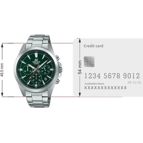 Casio – Sportive et simple – Cadran vert – Chronographe – Tout en acier – EFV-630D-3AV Casio – Sportive et simple – Cadran vert – Chronographe – Tout en acier – EFV-630D-3AV