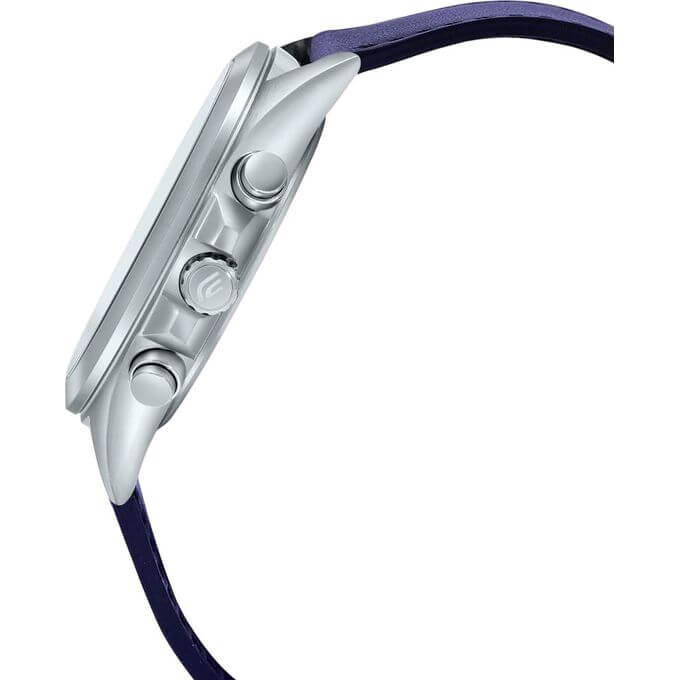 Casio – Bracelet cuir bleu – Boîtier taille medium – Chronographe – EFV-630L-7AV