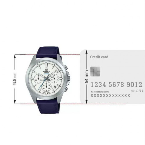 Casio – Bracelet cuir bleu – Boîtier taille medium – Chronographe – EFV-630L-7AV Casio – Bracelet cuir bleu – Boîtier taille medium – Chronographe – EFV-630L-7AV