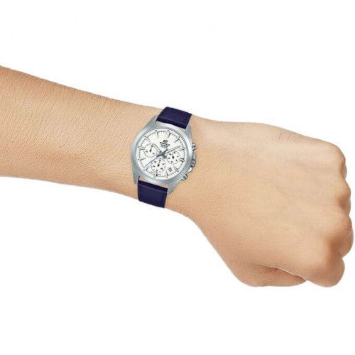 Casio – Bracelet cuir bleu – Boîtier taille medium – Chronographe – EFV-630L-7AV Casio – Bracelet cuir bleu – Boîtier taille medium – Chronographe – EFV-630L-7AV