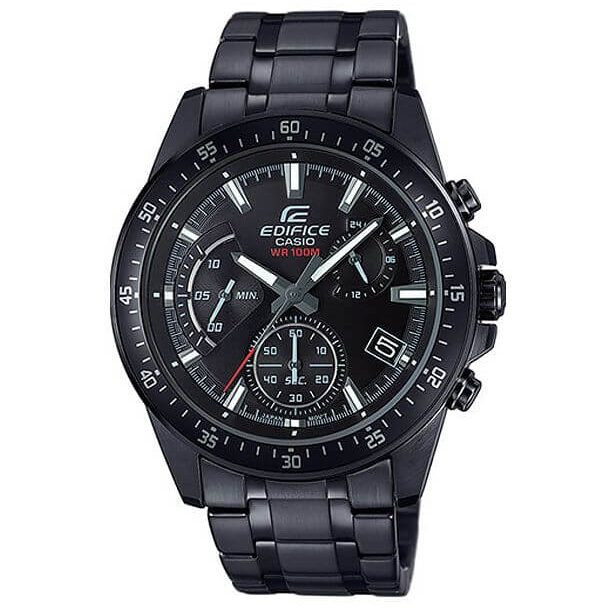 Casio – La lunette noire et le cadran ont un style audacieux – Résistance à l’eau 100 m – EFV-540DC-1AV