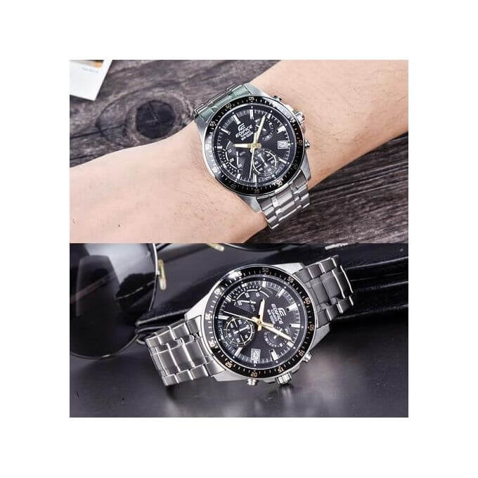 Casio – Taille boîtier moyenne – Étanche 10 BAR – Chronographe – EFV-540D-1A9V