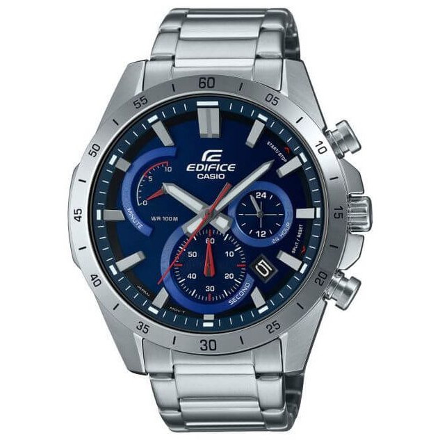 Casio – Cadran bleu – Chronographe – Bracelet en acier inoxydable – EFR-573D-2AV