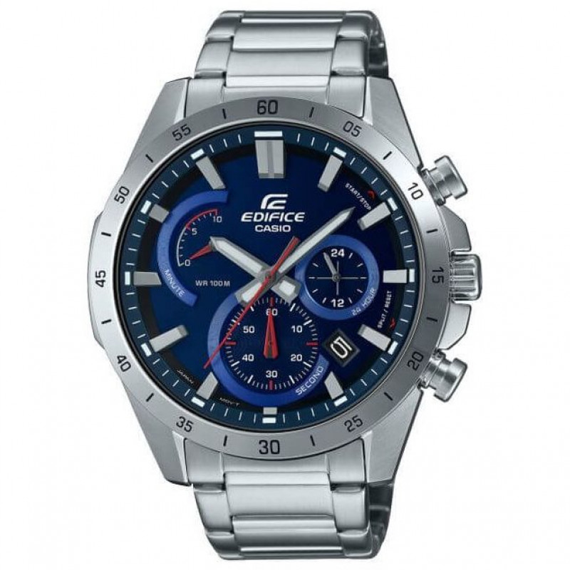 Casio – Cadran bleu – Chronographe – Bracelet en acier inoxydable – EFR-573D-2AV