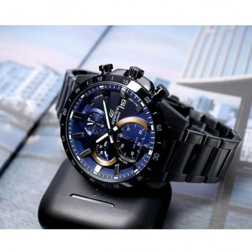 Casio – Collection Edifice – Noir – Tout en acier inoxydable noir – EFR-571DC-2AVUDF Casio – Collection Edifice – Noir – Tout en acier inoxydable noir – EFR-571DC-2AVUDF