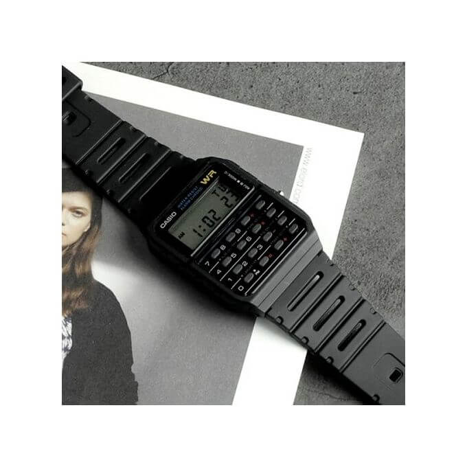 Casio – Montre calculatrice – Bracelet en silicone – Chronographe – CA-53W-1Z