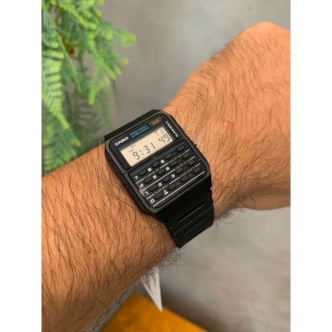 Casio – Montre calculatrice – Bracelet en silicone – Chronographe – CA-53W-1Z