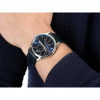 Festina – Bleu pour hommes – Bracelet en cuir croco bleu – Index tirets bronze – F16823/3
