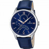 Festina – Bleu pour hommes – Bracelet en cuir croco bleu – Index tirets bronze – F16823/3