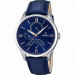 Festina – Bleu pour hommes – Bracelet en cuir croco bleu – Index tirets bronze – F16823/3 Festina – Bleu pour hommes – Bracelet en cuir croco bleu – Index tirets bronze – F16823/3