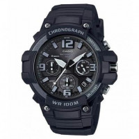 Casio – Chronographe – Noir, cadran noir – Bracelet en silicone – MCW-100H-1A3V