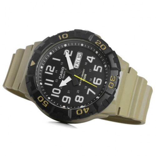 Casio – Vert – Cadran noir – Diamètre boîtier : 55 mm – Étanche 100 m – MRW-210H-5AV Casio – Vert – Cadran noir – Diamètre boîtier : 55 mm – Étanche 100 m – MRW-210H-5AV