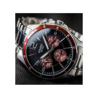 Casio – Tout en acier inoxydable – Classe d’étanchéité (50 mètres) – MTP-1374D-5AVDF