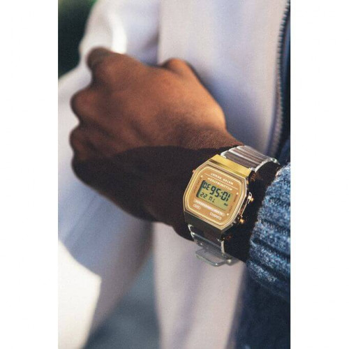 Casio – Unisexe – Digitale dorée – Bracelet semi-transparent – Alarme – A168XESG-9A Casio – Unisexe – Digitale dorée – Bracelet semi-transparent – Alarme – A168XESG-9A