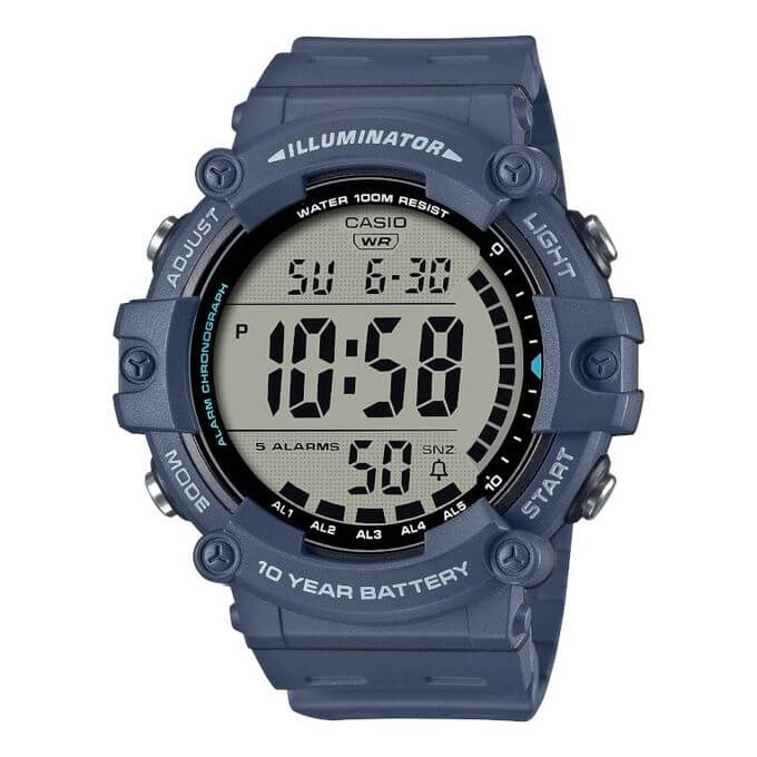 Casio – Digital bleu, bracelet quartz – AE-1500WH-2A – Étanche 100 m