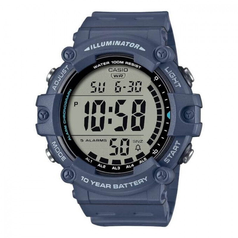 Casio – Digital bleu, bracelet quartz – AE-1500WH-2A – Étanche 100 m