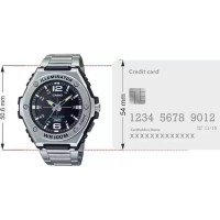 Casio – Dateur – Cadran noir avec bouton d’éclairage – Bracelet en acier inoxydable – MWA-100HD-1A