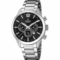 Festina – Cadran noir – Chronographe – F20343/8 – Bracelet en acier inoxydable