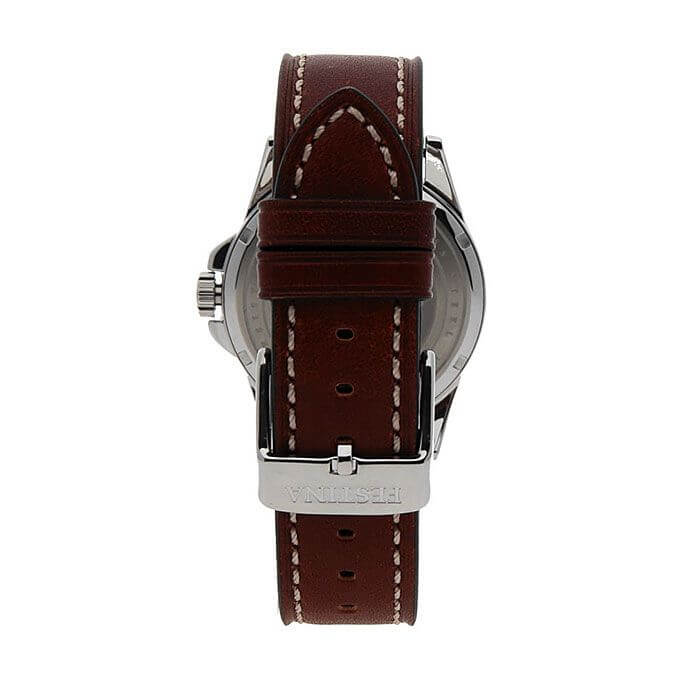 Festina – Bracelet cuir marron – Cadran noir avec dateur jours/mois – F20358/2