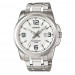 Casio – Montre pour hommes – Argentée, cadran blanc – Bracelet en acier inoxydable – MTP-1314D-7AV Casio – Montre pour hommes – Argentée, cadran blanc – Bracelet en acier inoxydable – MTP-1314D-7AV