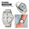 Casio – Montre pour hommes – Argentée, cadran blanc – Bracelet en acier inoxydable – MTP-1314D-7AV